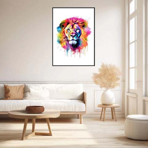 Tableau Animaux Lion Pop Art