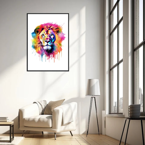 Tableau Animaux Lion Pop Art