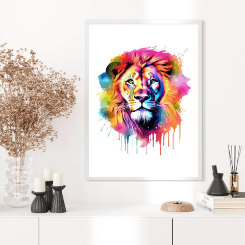 Tableau Animaux Lion Pop Art