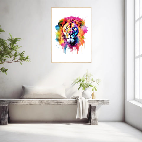 Tableau Animaux Lion Pop Art