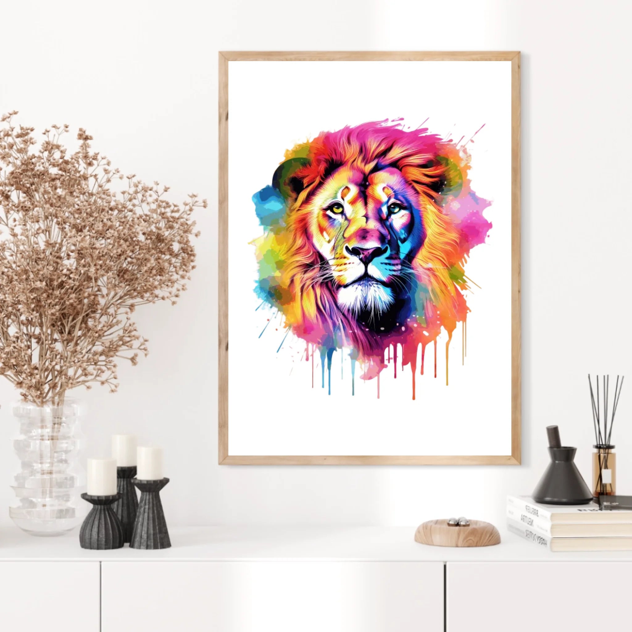 Tableau Animaux Lion Pop Art