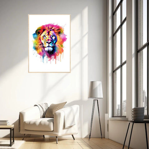 Tableau Animaux Lion Pop Art