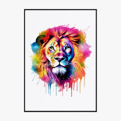 Tableau Animaux Lion Pop Art