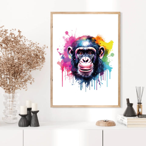 Tableau Animaux Singe Pop Art