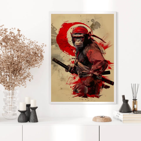 Tableau Animaux Singe Ninja