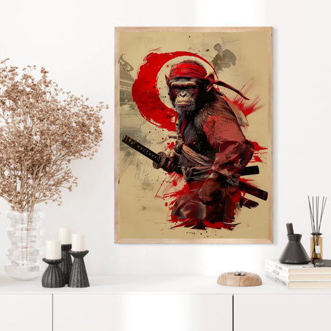 Tableau Animaux Singe Ninja