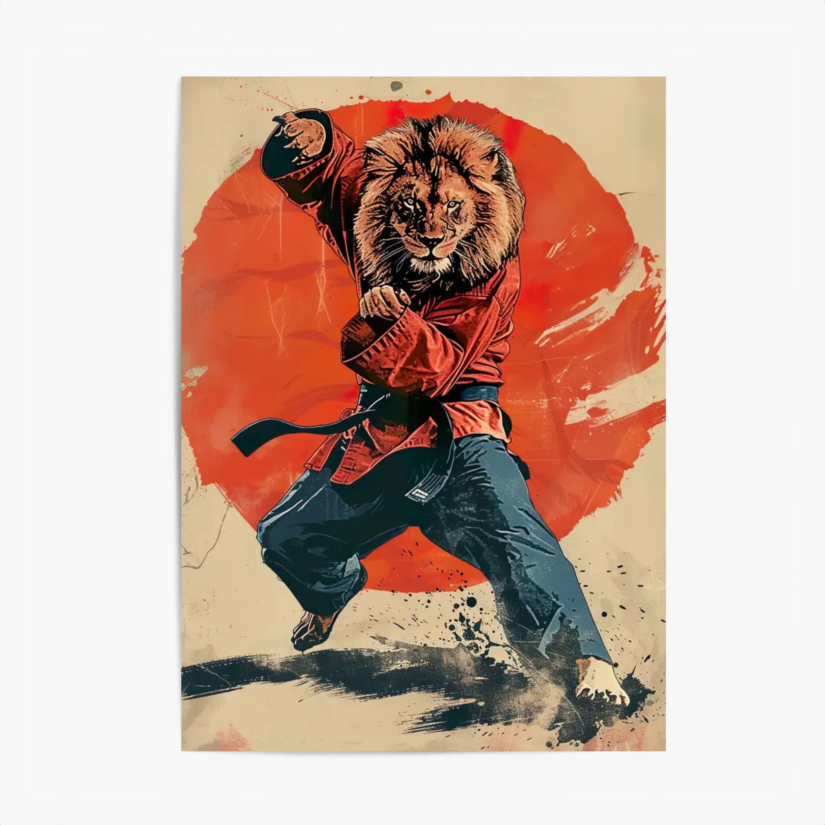 Tableau Animaux Lion Ninja