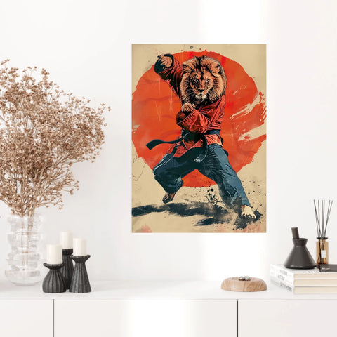 Tableau Animaux Lion Ninja