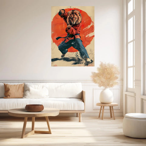 Tableau Animaux Lion Ninja