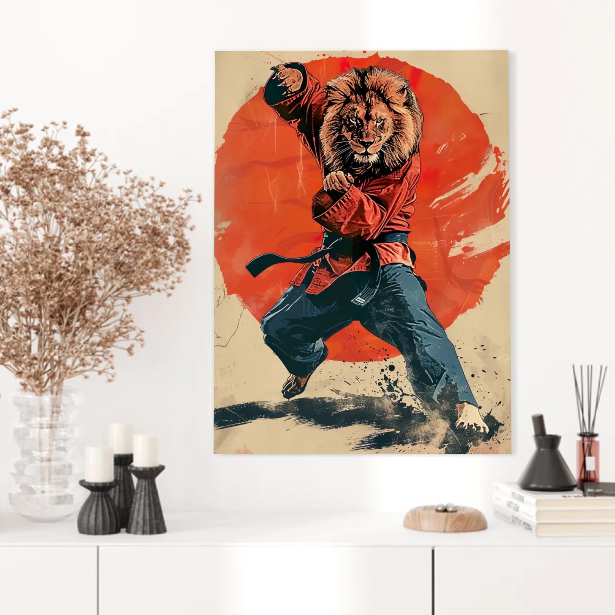 Tableau Animaux Lion Ninja