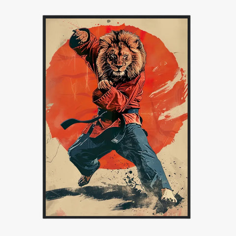 Tableau Animaux Lion Ninja