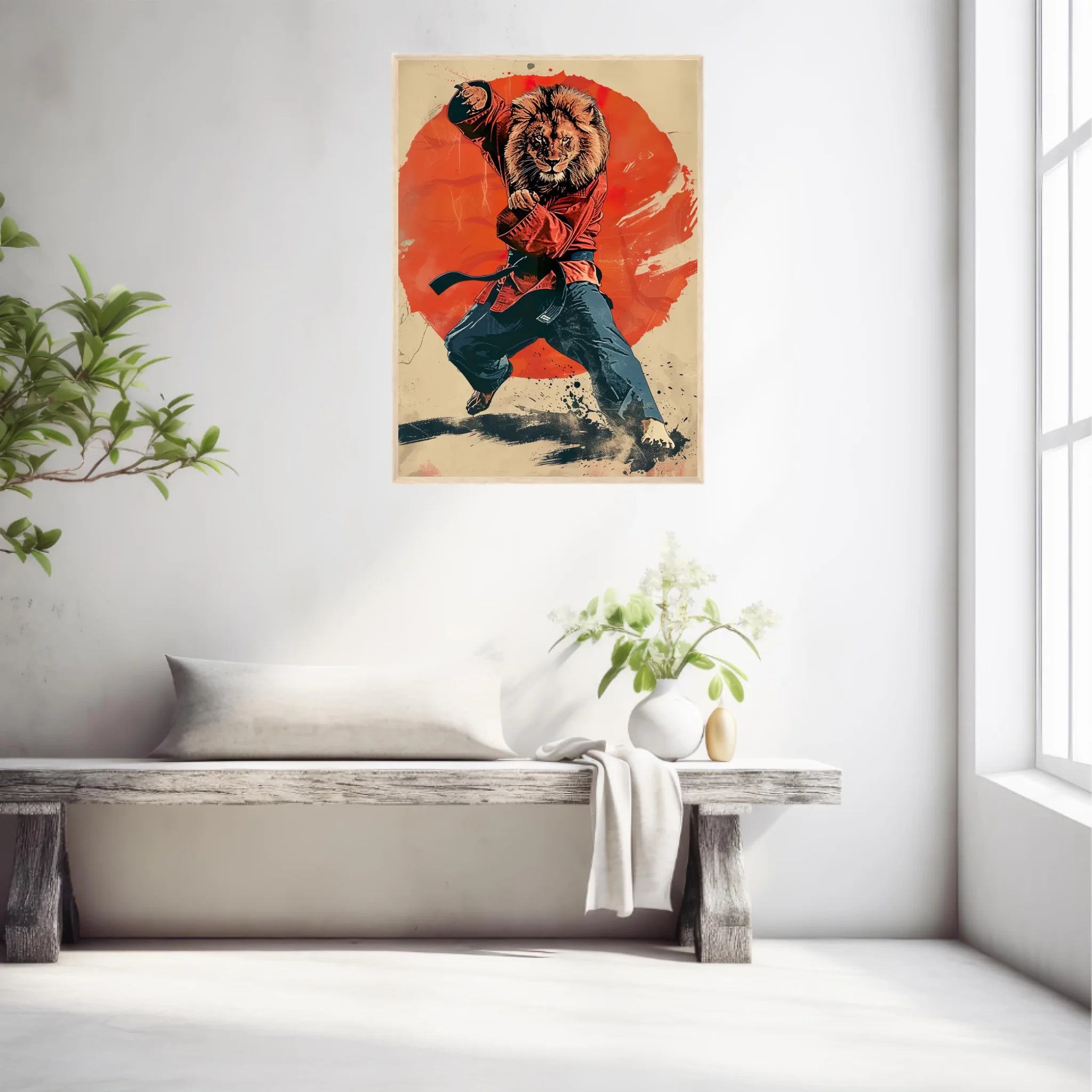 Tableau Animaux Lion Ninja