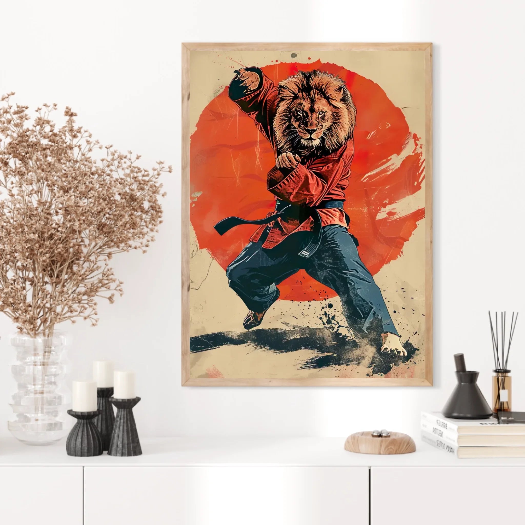 Tableau Animaux Lion Ninja