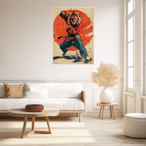 Tableau Animaux Lion Ninja