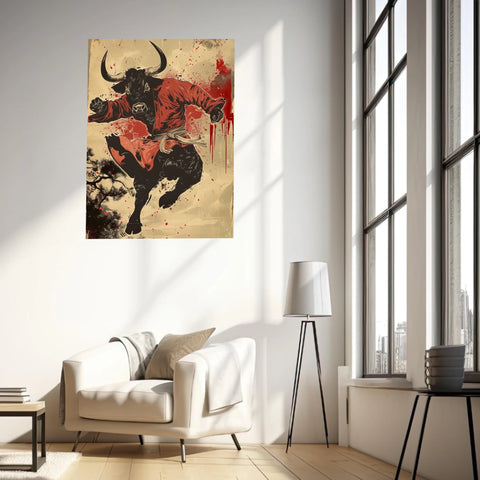 Tableau Animaux Vache Ninja