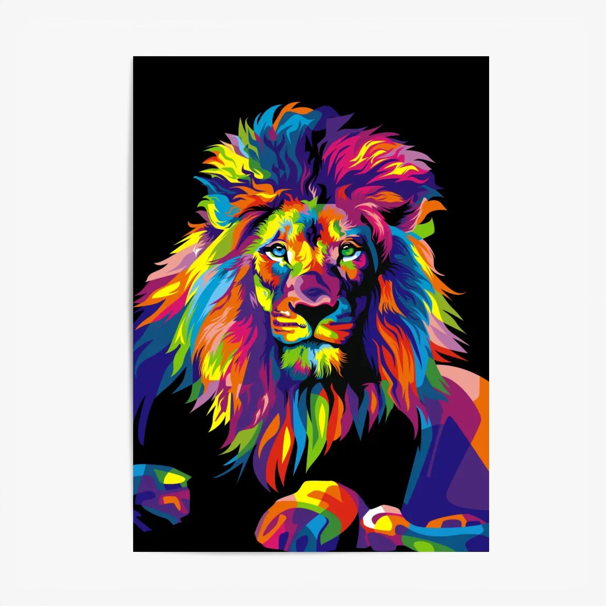 Tableau Lion Pop Art 3