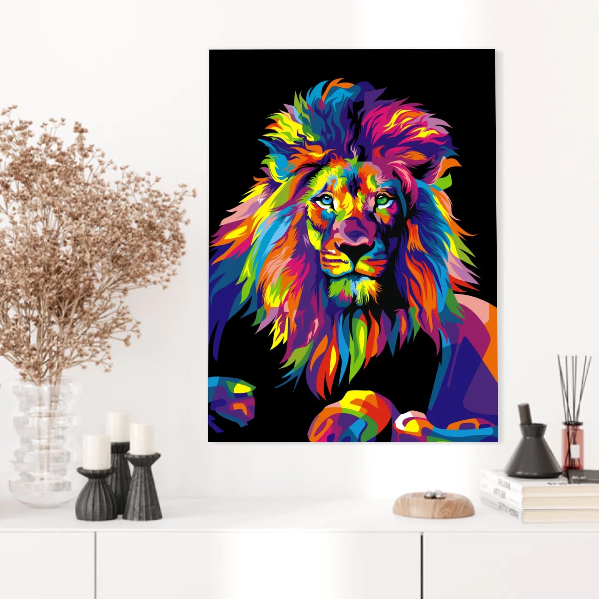 Tableau Lion Pop Art 3