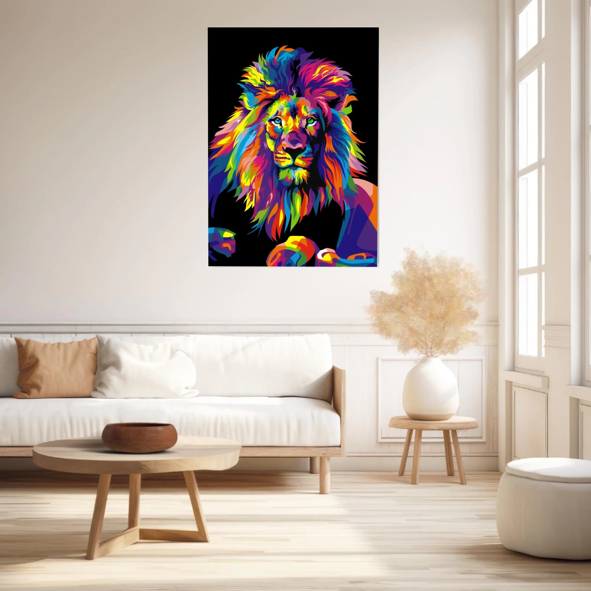 Tableau Lion Pop Art 3