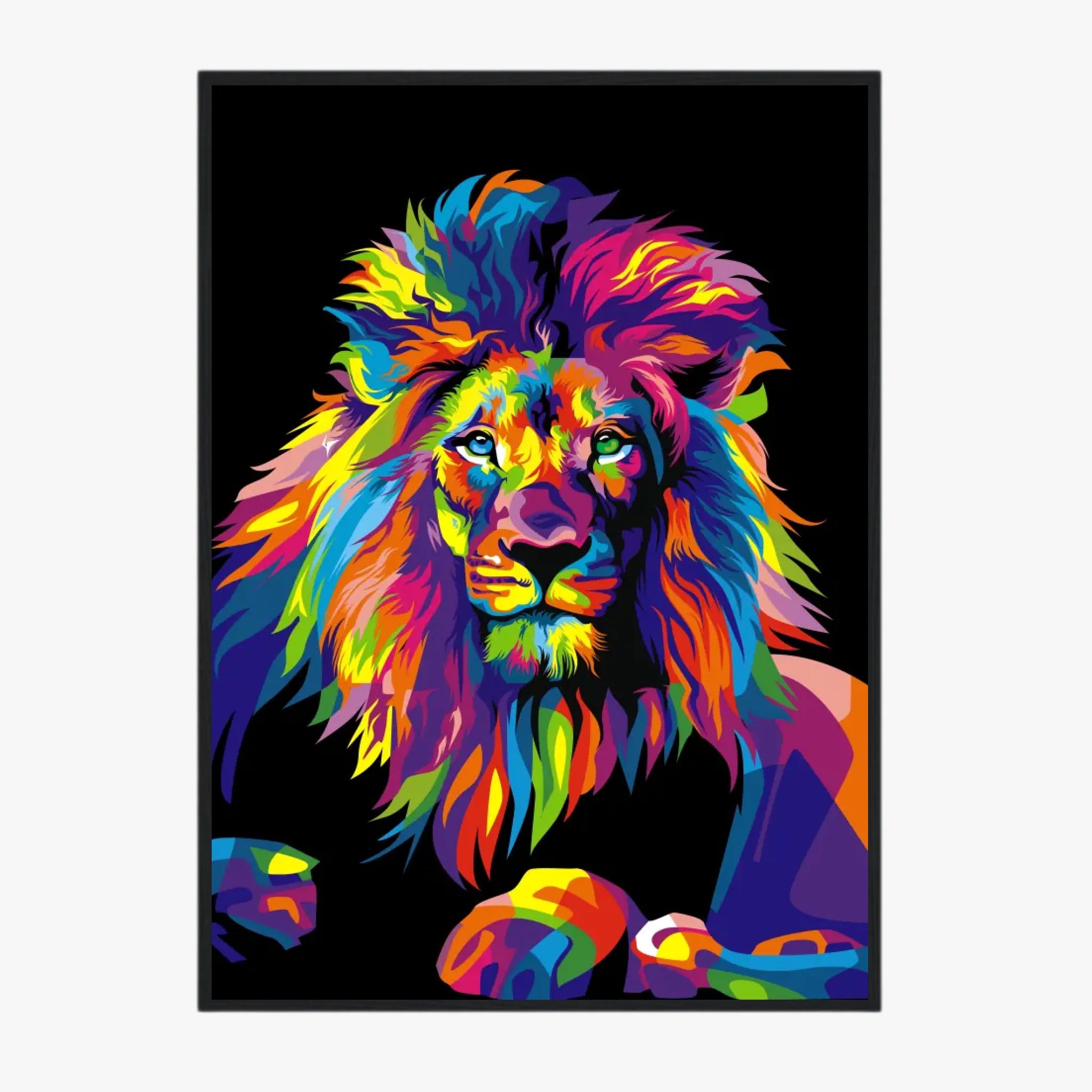 Tableau Lion Pop Art 3