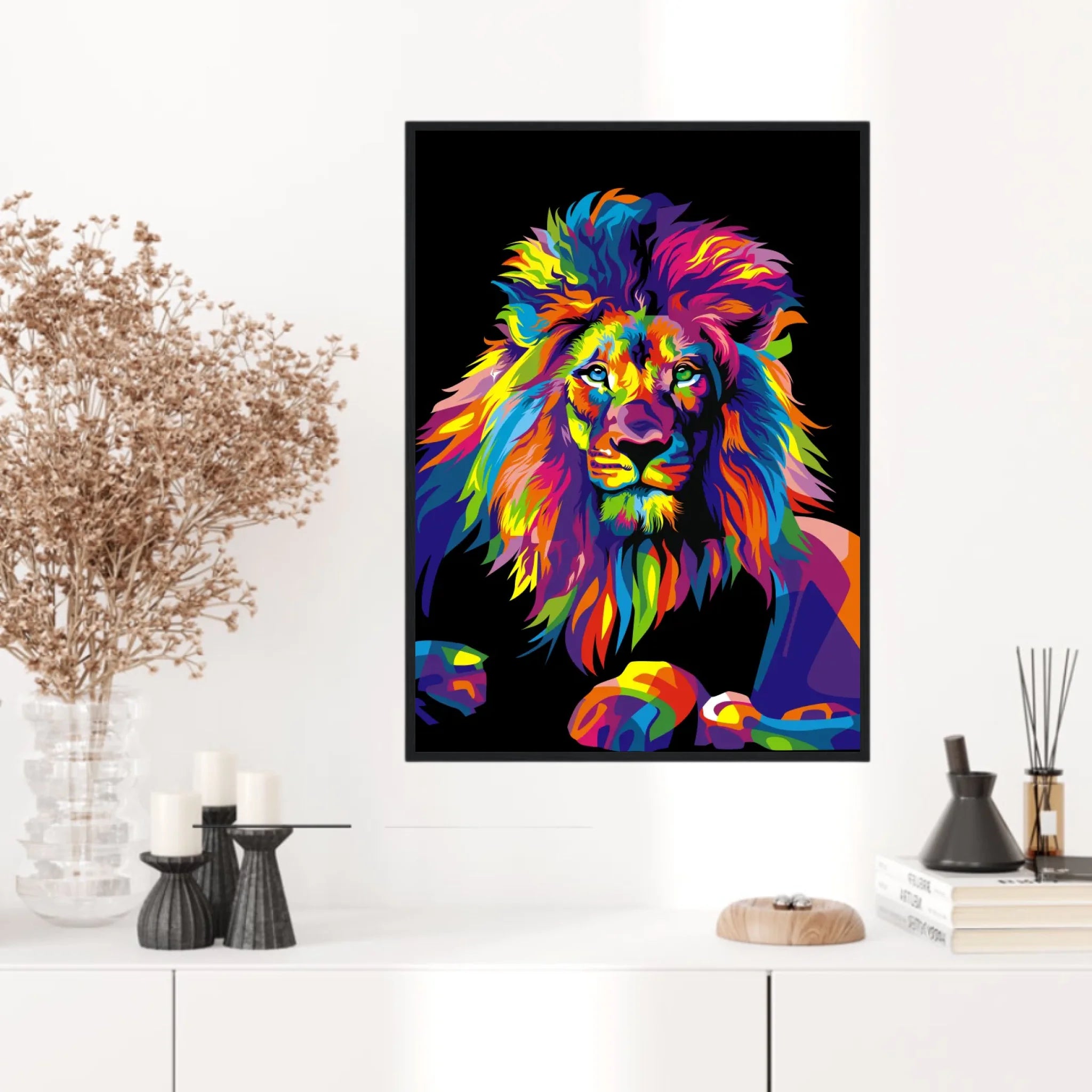 Tableau Lion Pop Art 3