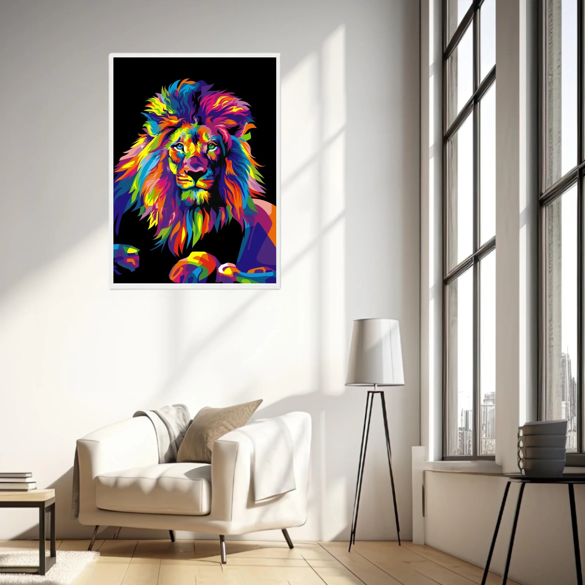 Tableau Lion Pop Art 3