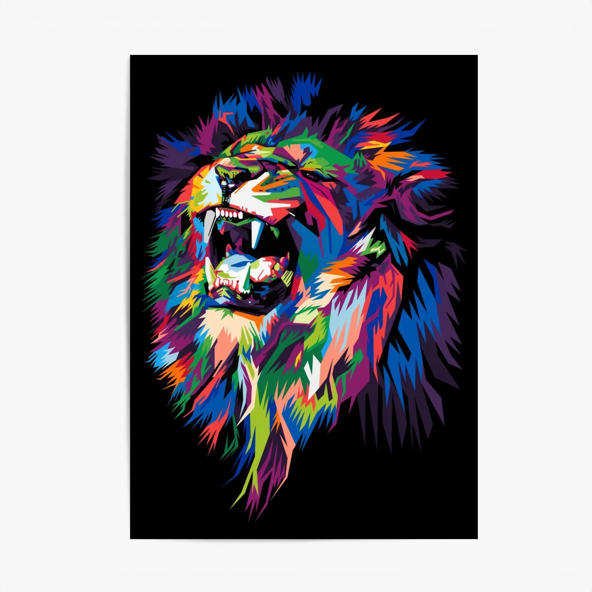 Tableau Lion Pop Art 2