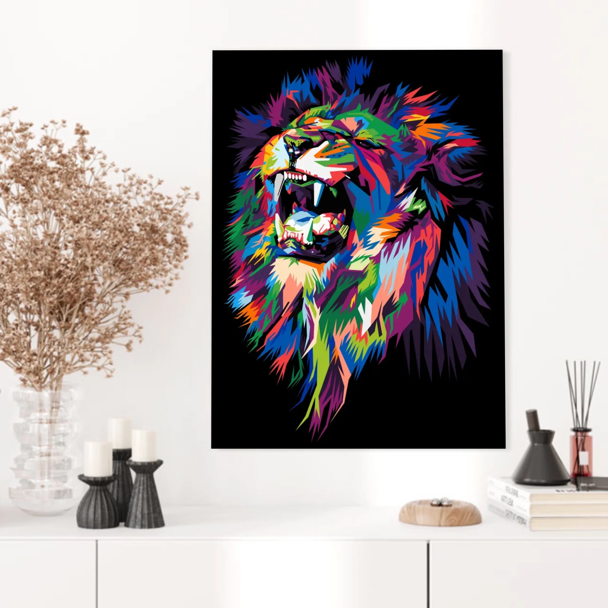 Tableau Lion Pop Art 2