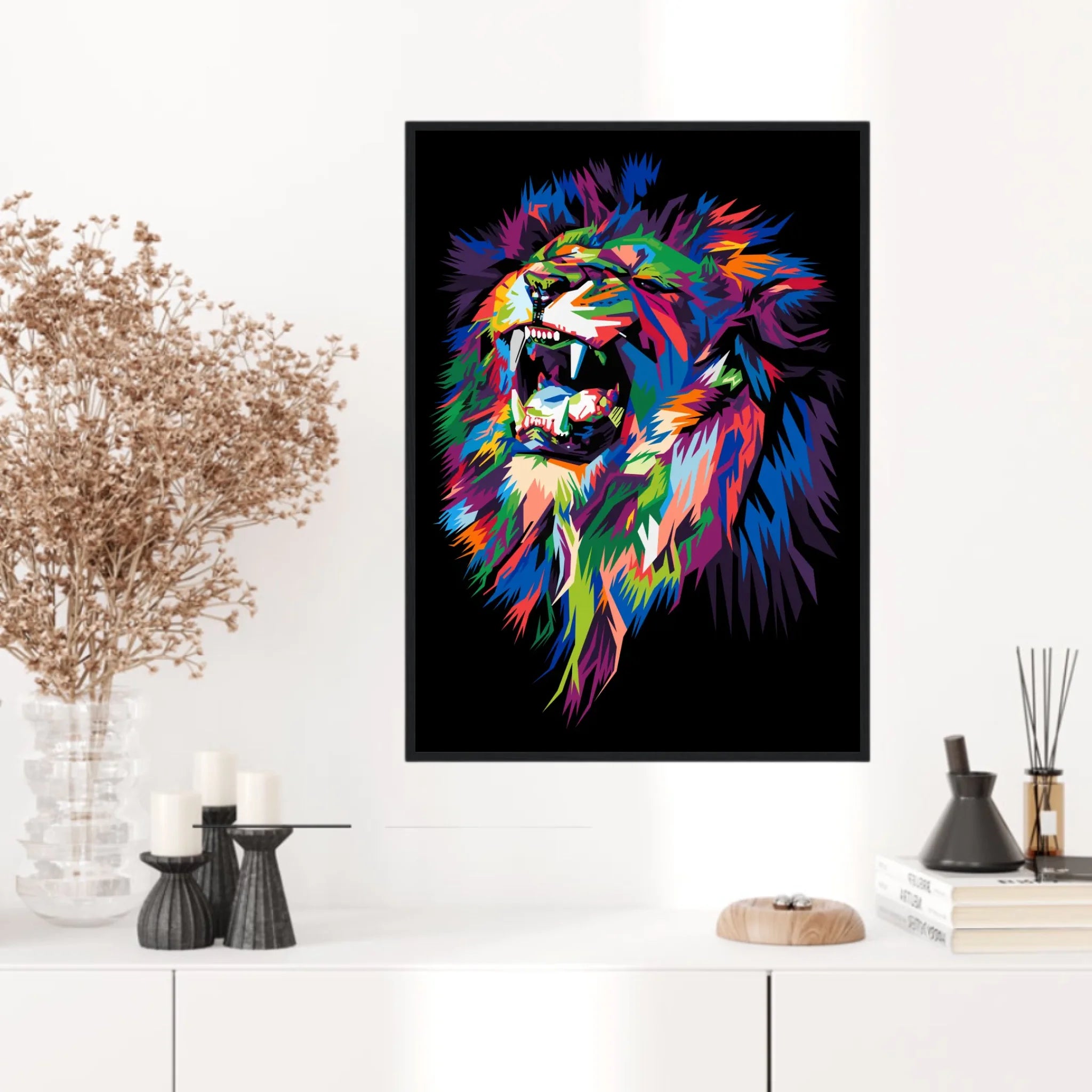 Tableau Lion Pop Art 2