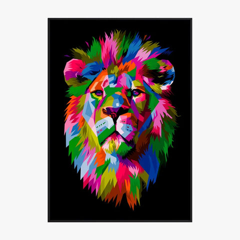 Tableau Lion Pop Art