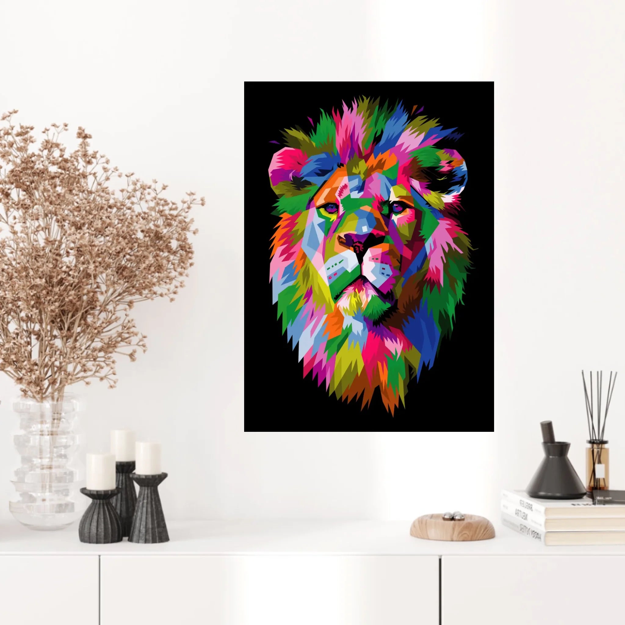 Tableau Lion Pop Art