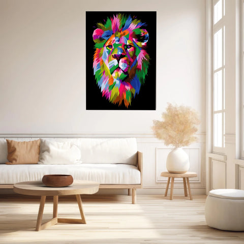 Tableau Lion Pop Art