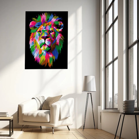 Tableau Lion Pop Art