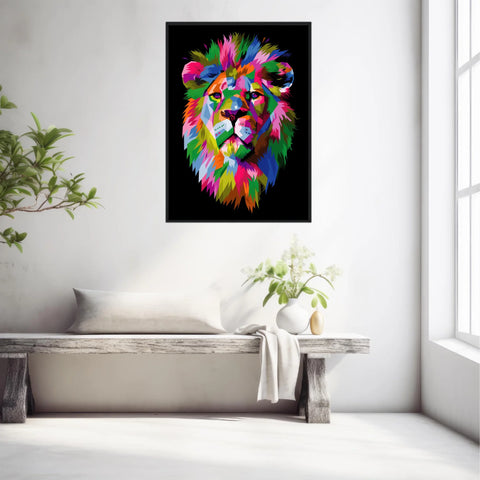 Tableau Lion Pop Art