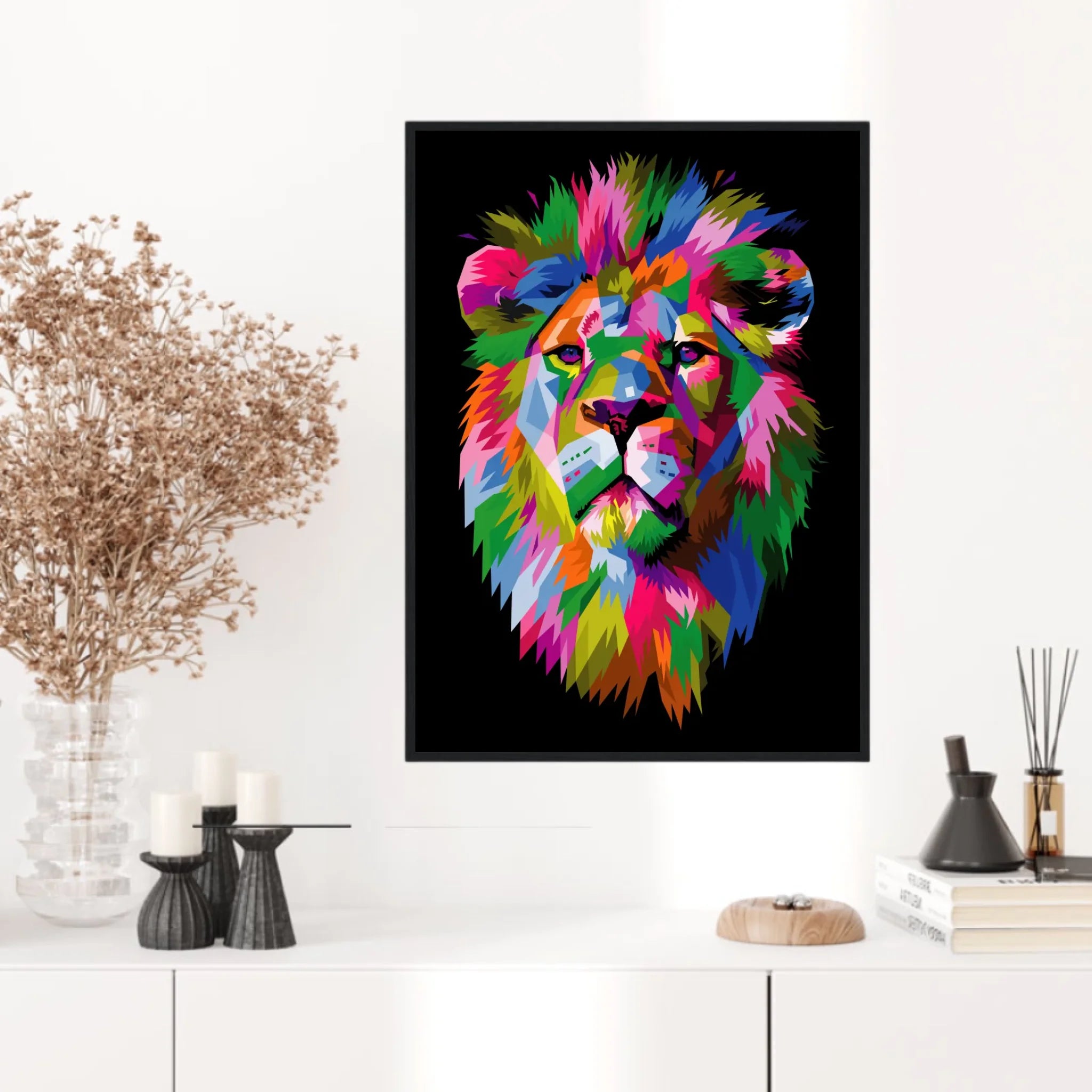 Tableau Lion Pop Art