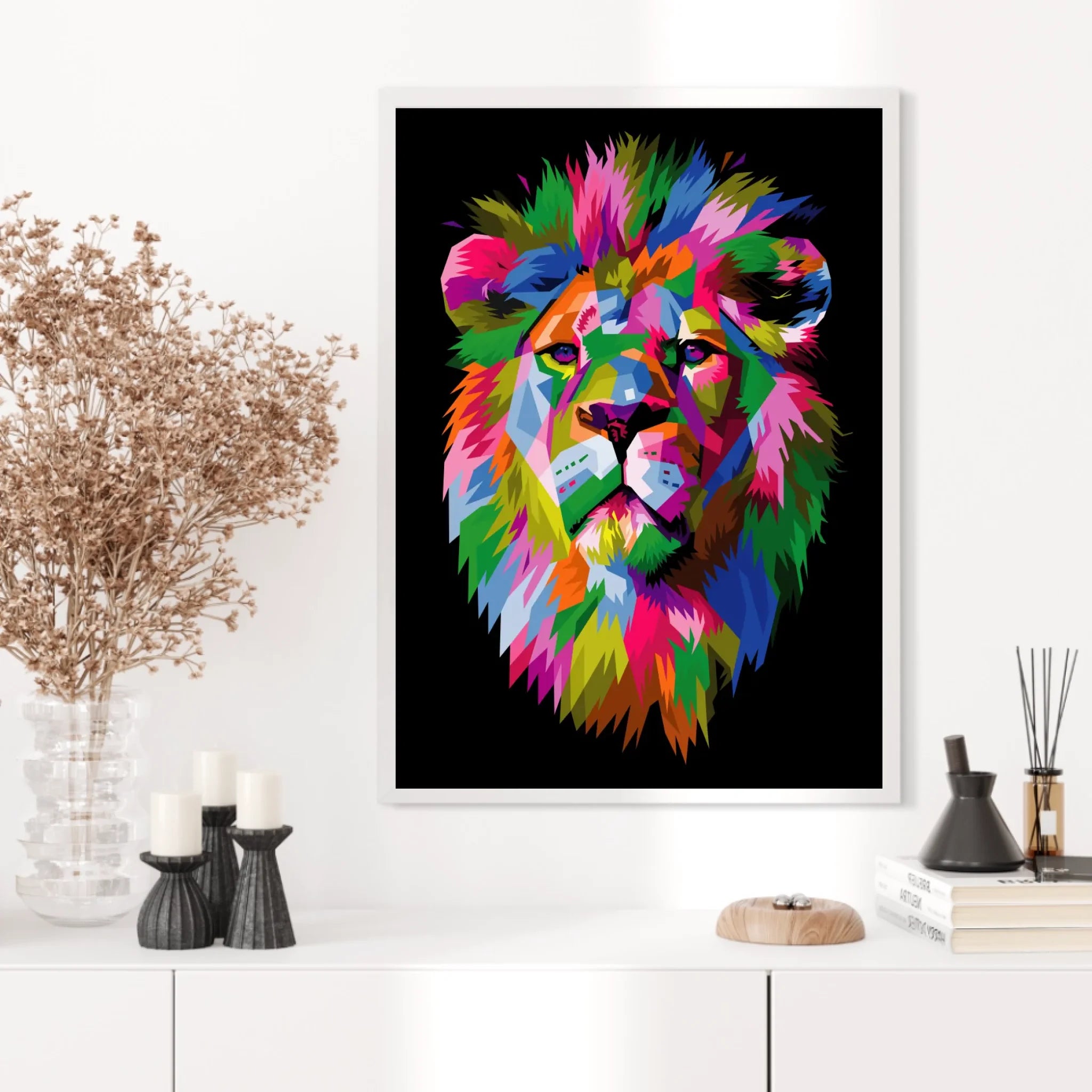 Tableau Lion Pop Art