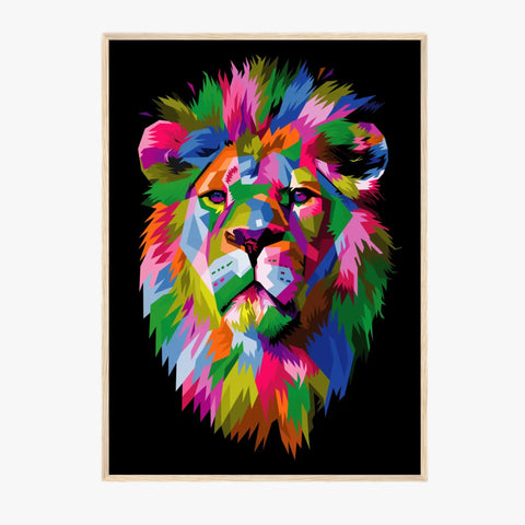 Tableau Lion Pop Art