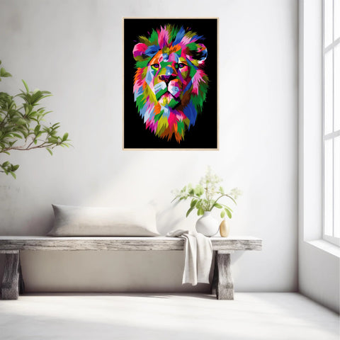 Tableau Lion Pop Art