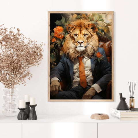 Tableau Lion Vintage 3