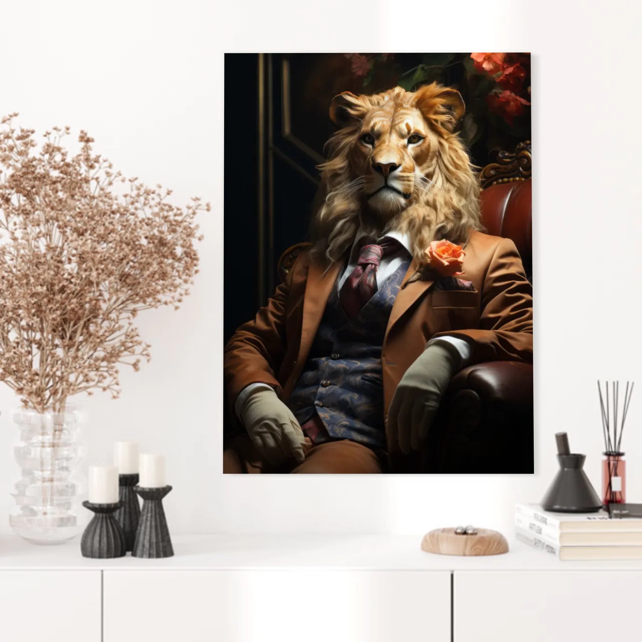 Tableau Lion Vintage