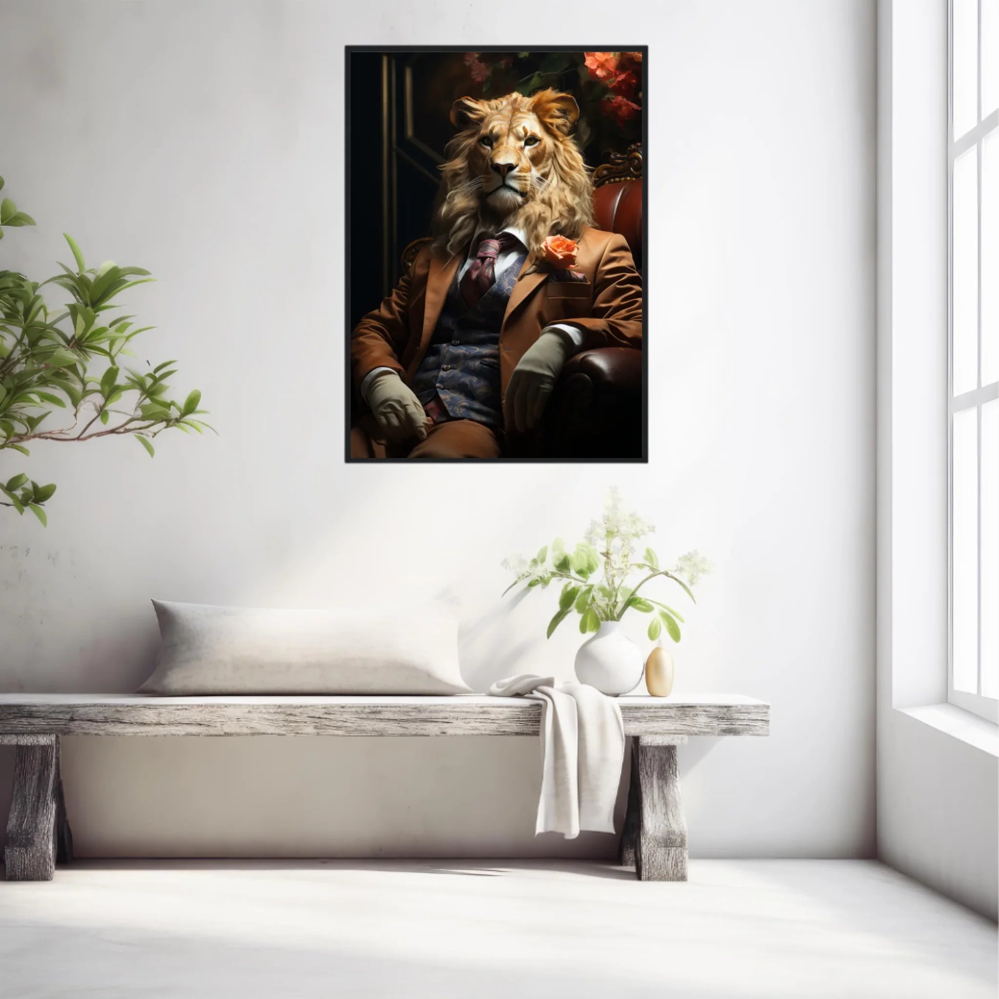 Tableau Lion Vintage