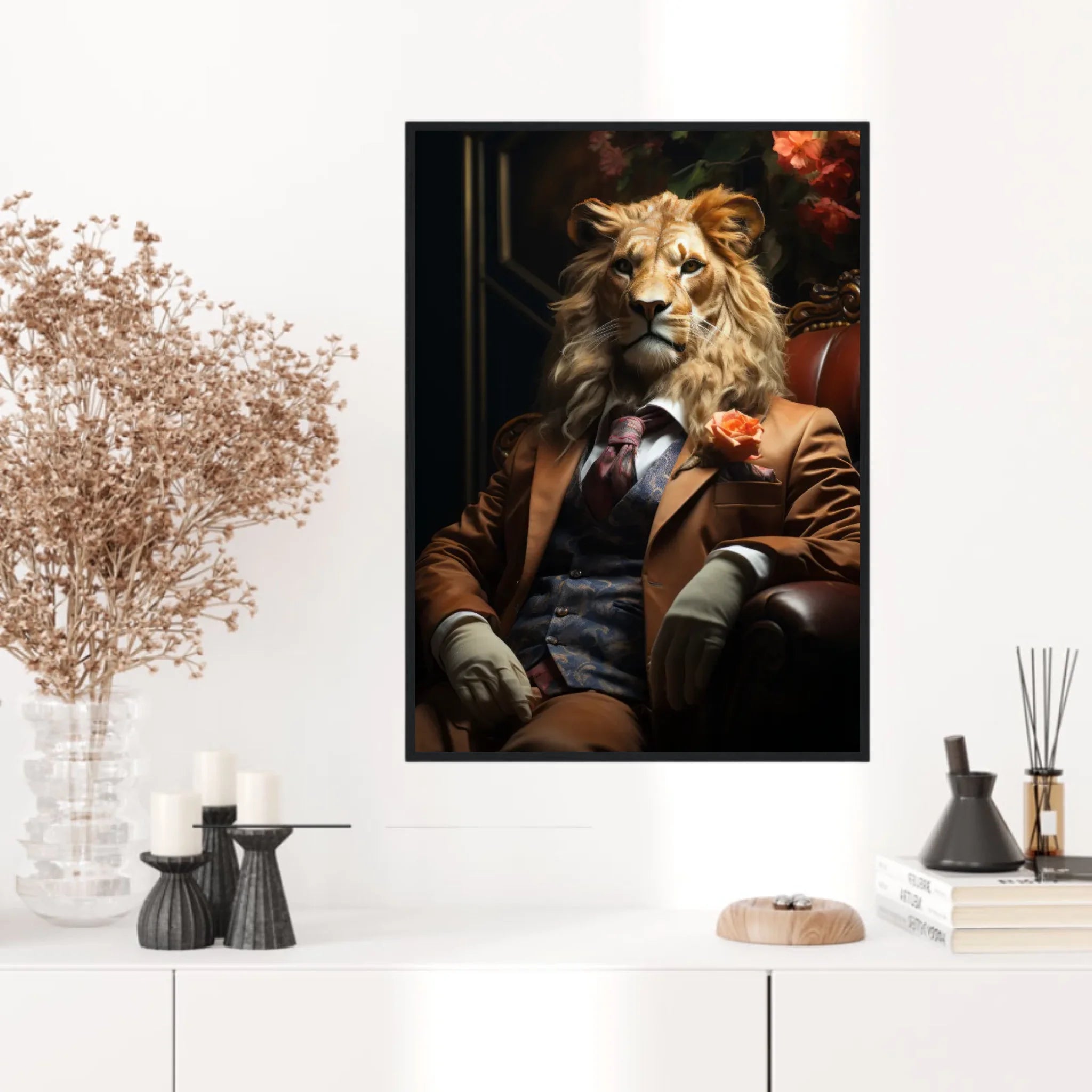 Tableau Lion Vintage