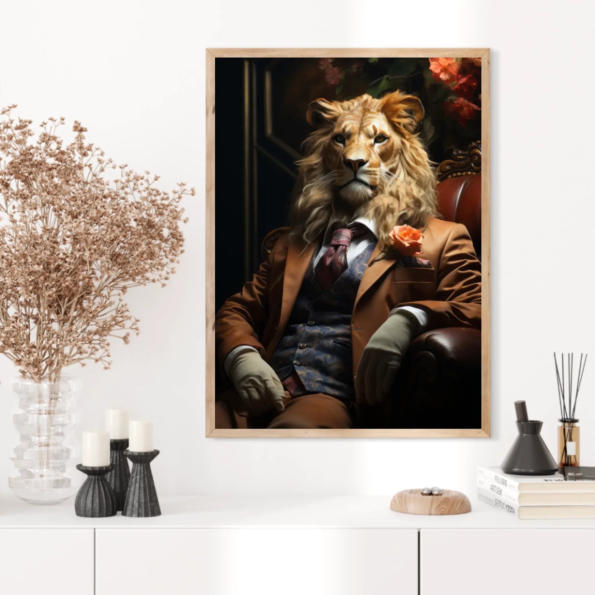 Tableau Lion Vintage