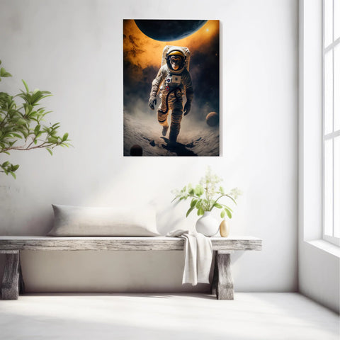 Tableau Singe Astronaute