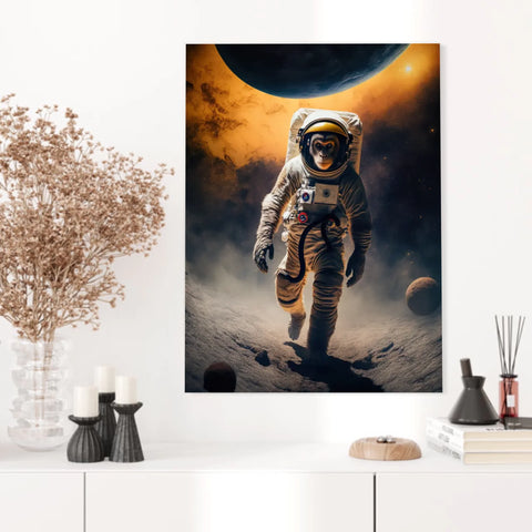 Tableau Singe Astronaute