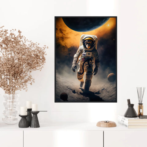 Tableau Singe Astronaute