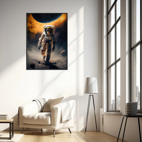 Tableau Singe Astronaute