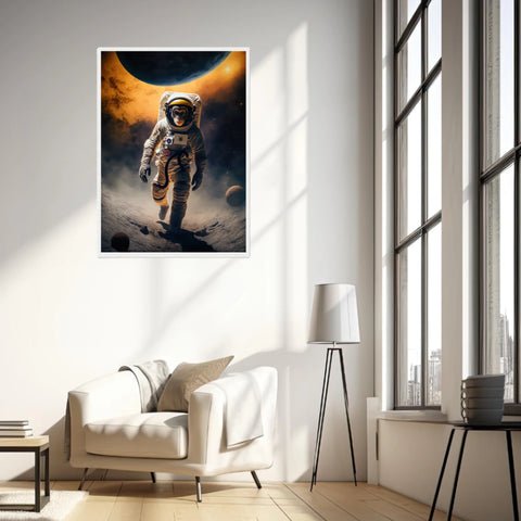 Tableau Singe Astronaute