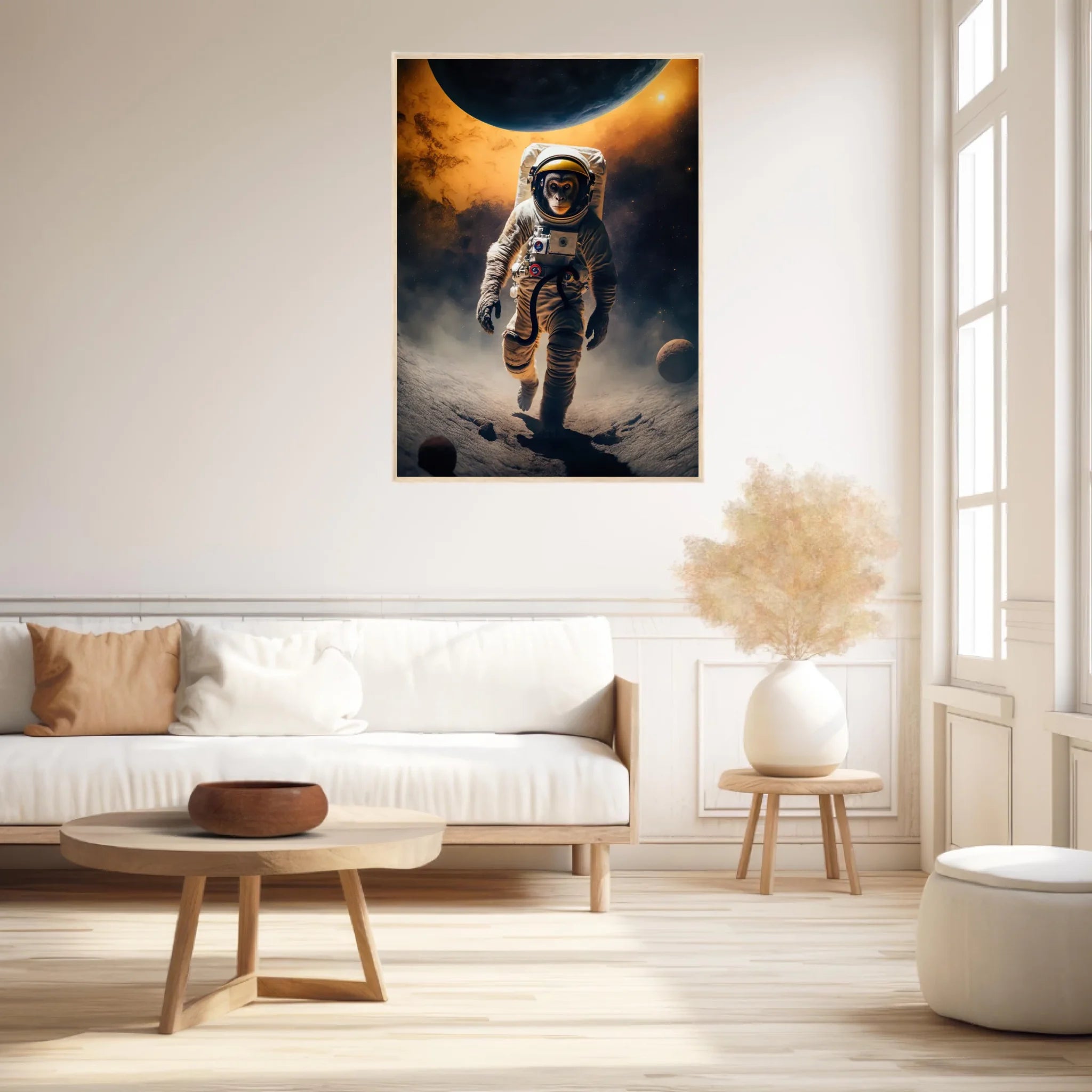 Tableau Singe Astronaute