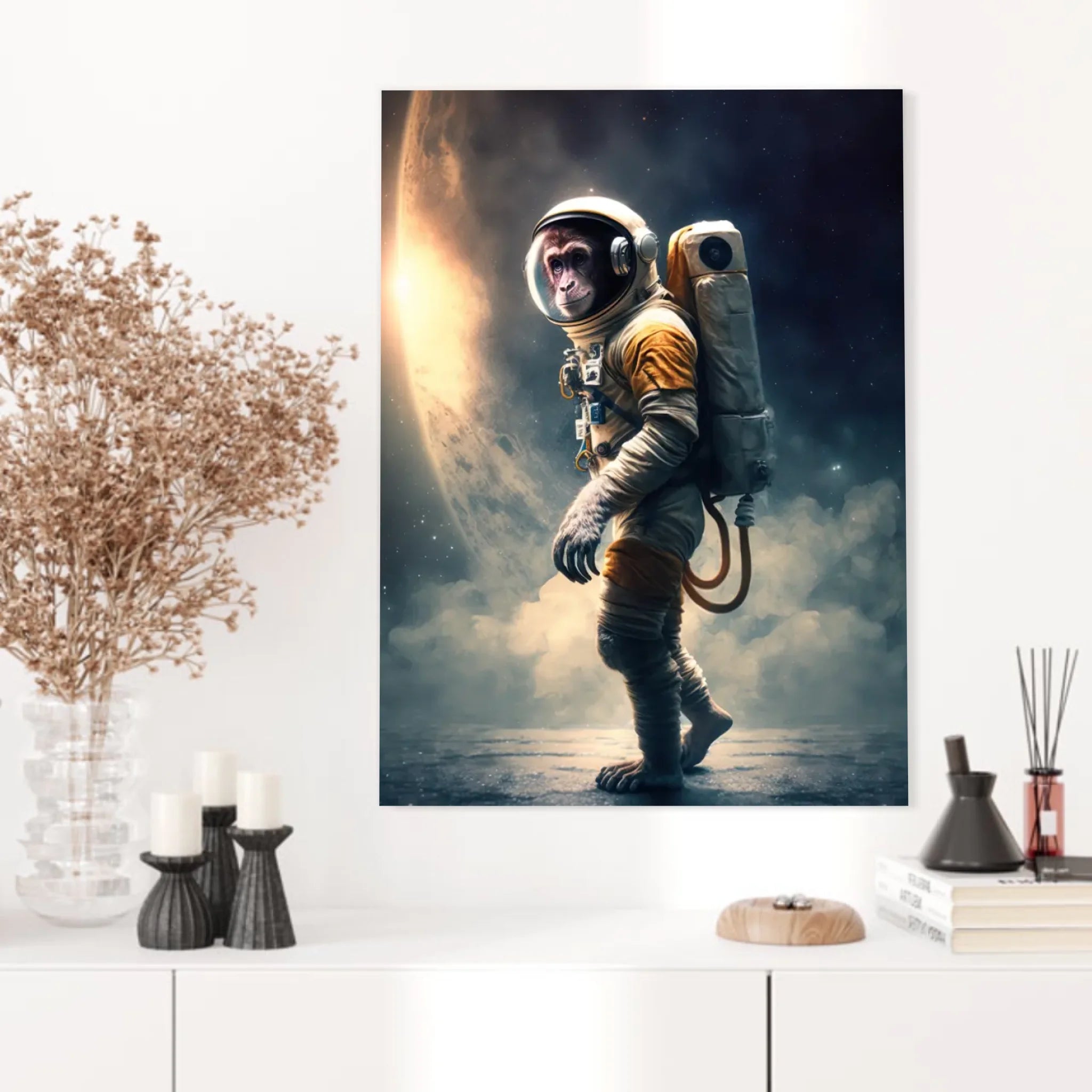 Tableau Singe Astronaute 2