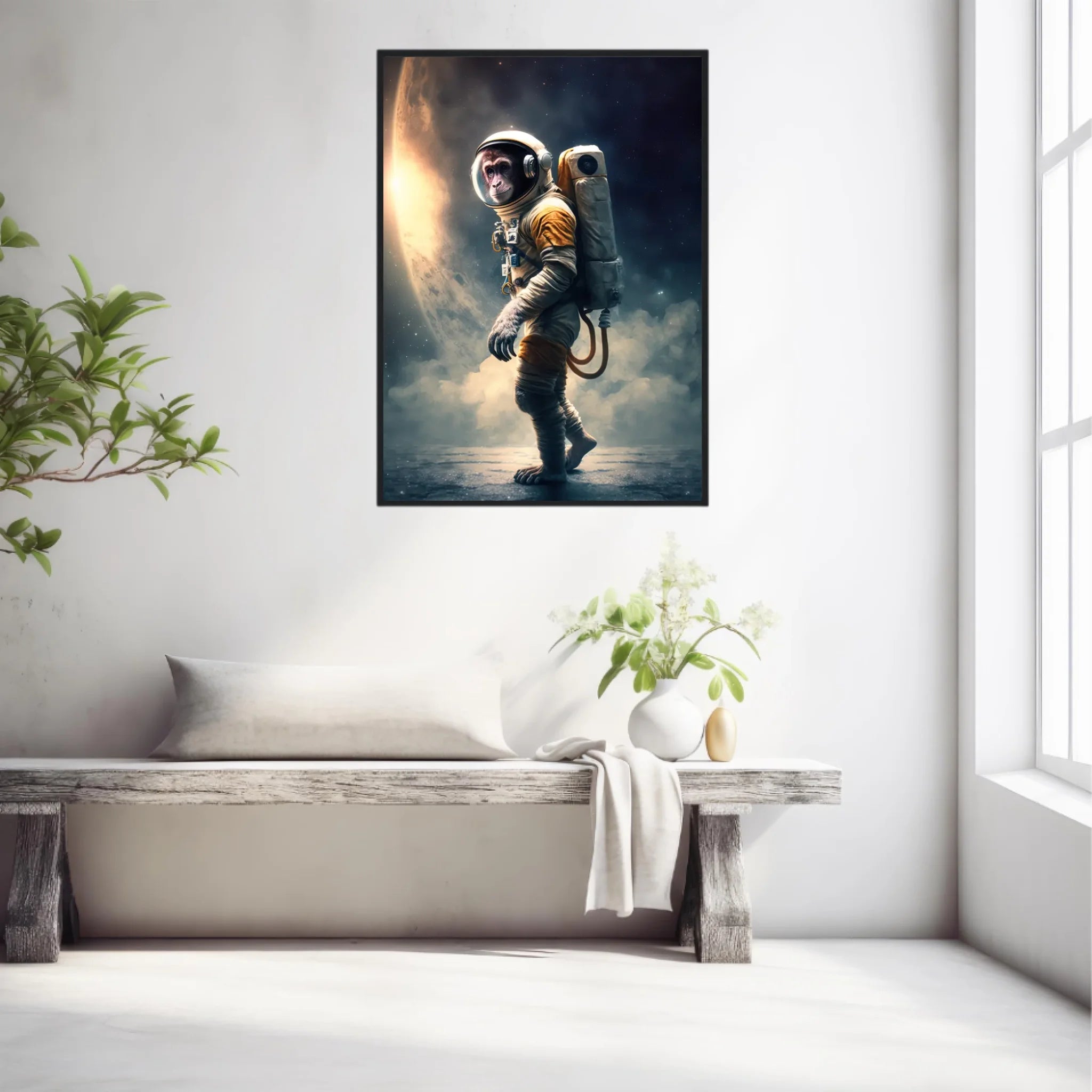 Tableau Singe Astronaute 2